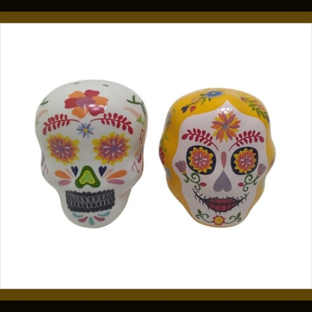 Gibson Home Day of the Dead S&P shakers - NWT